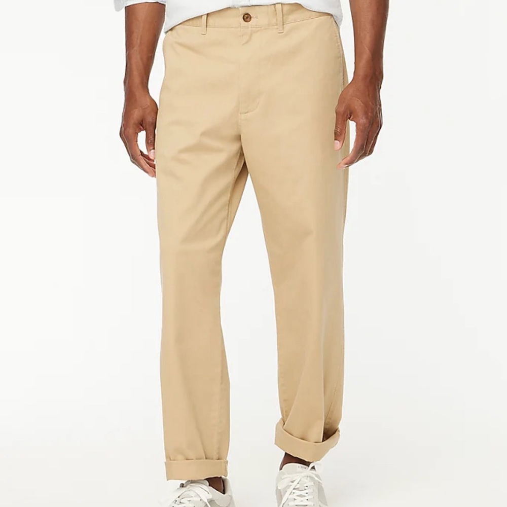 J. Crew Relaxed Fit Khaki Chinos 34/30